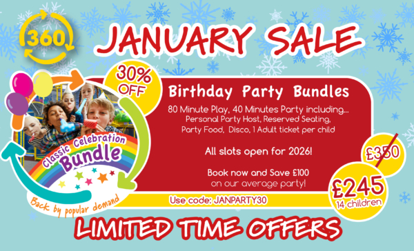 January sale- 30% off parties