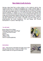 Bee hive craft sheet
